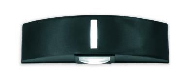 Aplique de PVC para exterior bidireccional negro